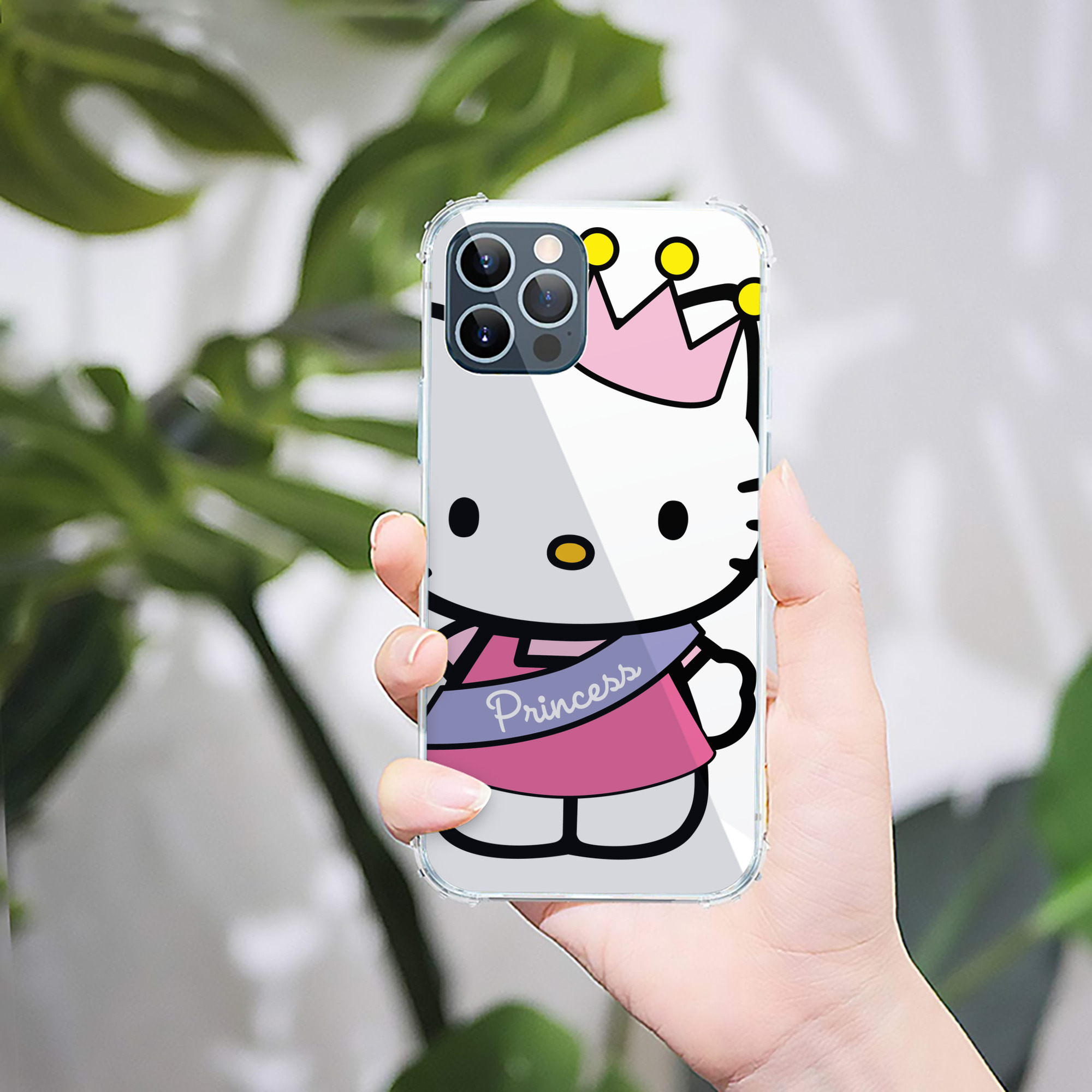 （画像用） Hello Kitty ハローキティ 【iPhone 12シリーズ対応】透明スマホケース（クリアソフトケース）